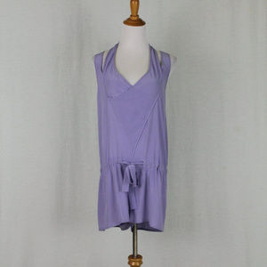 BABAKUL Drawstring Waist Silk Romper
